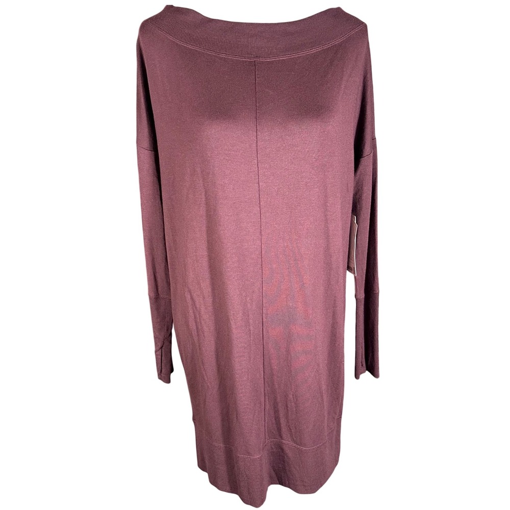 Athleta Sweatshirt Dress NWT Women Medium Plum Studio Barre 2.0 Nirvana Soft
